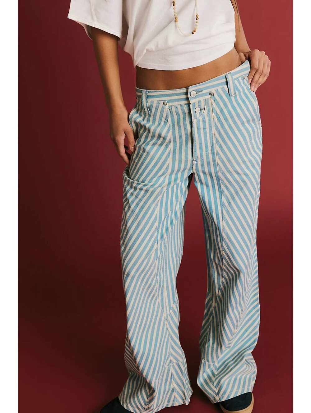 FREE PEOPLE RUNYON STRIPED PANTS